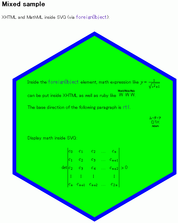 Mixed XHTML+MathML+SVG sample