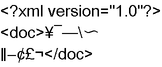 0x5C(YEN SIGN), 0x7E(OVERLINE), 0x815C(FULLWIDTH EM DASH), 0x815F(REVERSE SOLIDUS), 0x8160(WAVE DASH), 0x8161(DOUBLEVERTICAL LINE), 0x817C(MINUS SIGN), 0x8191(CENT SIGN), 0x8192(POUND SIGN), and 0x81CA(NOT SIGN).
